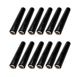 12x Folia strech/czarna 1.25kg netto 23mic EKO-PAK