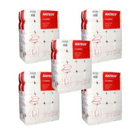 5x Ręcznik papierowy składka 2w biały Katrin (4000)