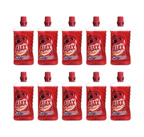 10x Płyn uniwersalny 1L Ajax KwiatyCzerwone