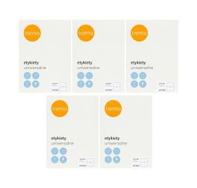 5x Etykiety uniwersalne 210x148/2 białe Tamto (100)