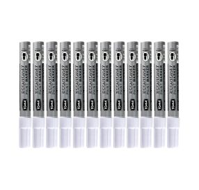 12x Marker olejowy 2.5mm biały okrągły Toma TO420