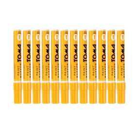 12x Marker olejowy 2.5mm żółty okrągły Toma TO420
