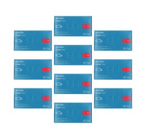10xRękawice nitrylowe bezpudrowe L niebieskie Nitrylex (100)