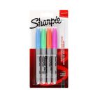 Marker permanentny 1.00mm 4kol pastel okrągły Sharpie Fine