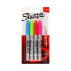 Marker permanentny 1.00mm 4kol okrągły Sharpie Fine