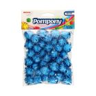 Pompon metaliczny 2cm niebieskie Brewis POM26
