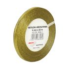 Wstążka dekoracyjna brokatowa 6mm złota Brewis WB6-1