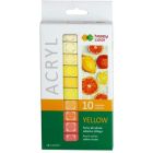 Farba akrylowa 10kol odcienie/żółte 12ml HappyColor