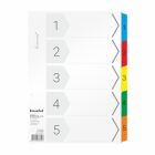 Przekładki kartonowe A4 1-5 numeryczne Biurfol