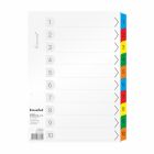 Przekładki kartonowe A4 1-10 numeryczne Biurfol