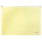 Teczka A4/PP pastel żółty suwak Biurfol