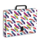 Teczka rączka A4 50mm Piórka T 0102