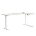 Biurko regulowane elektrycznie narożne białe prawe OPAL