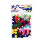 Pompon dekoracyjny 15mm TęczoweKulki mini 335119012