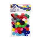 Pompon dekoracyjny 20mm TęczoweKulki średnie 335119013