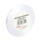 Wstążka dekoracyjna satynowa 6mm/32m biała Brewis 1