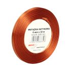 Wstążka dekoracyjna satynowa 6mm/32m miedziana Brewis 161
