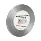 Wstążka dekoracyjna satynowa 6mm/32m srebrna Brewis 179