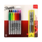 Marker permanentny 1.00mm 12+2kol okrągły Sharpie Fine