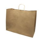 Torba papierowa 500x180x390 brązowa gładka Kraft uszy skręc