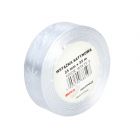 Wstążka satynowa 25mmx22m śnieżynki biało/srebrne Brewis