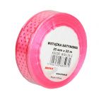 Wstążka satynowa 25mmx22m serca ciemnoróżowe Brewis 1