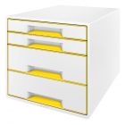 Pojemnik dokumenty 4szuflady biały/żółty NewWOW Leitz
