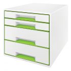 Pojemnik dokumenty 4szuflady biały/j.zielony NewWOW Leitz