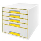 Pojemnik dokumenty 5szuflad biały/żółty NewWOW Leitz