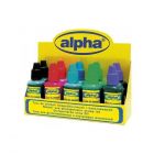 Tusz stemple 30ml niebieski gumowe Alpha