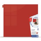Tablica szklana 120x90 magnetyczna czerwona Memobe