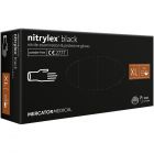 Rękawice nitrylowe bezpudrowe XL czarne Nitrylex (100)